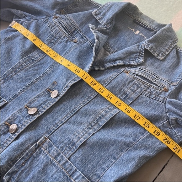 Vintage Bill Blass Blue Denim Button Front Jacket Size Large - Picture 8 of 9